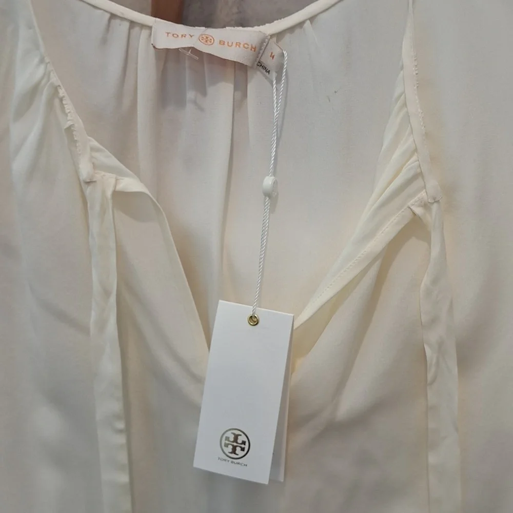 Tory Burch NWTs Jess Top 100% Silk